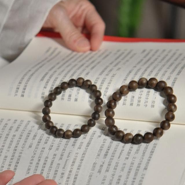 【LEEHER】開運手鍊 招貴人 生日禮物 佛珠 送長輩 保平安 避邪手鍊 黑油老料手鍊 圓珠手鍊 沉香手串