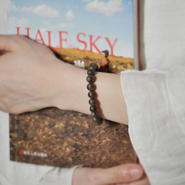 【LEEHER】開運手鍊 招貴人 生日禮物 佛珠 送長輩 保平安 避邪手鍊 黑油老料手鍊 圓珠手鍊 沉香手串