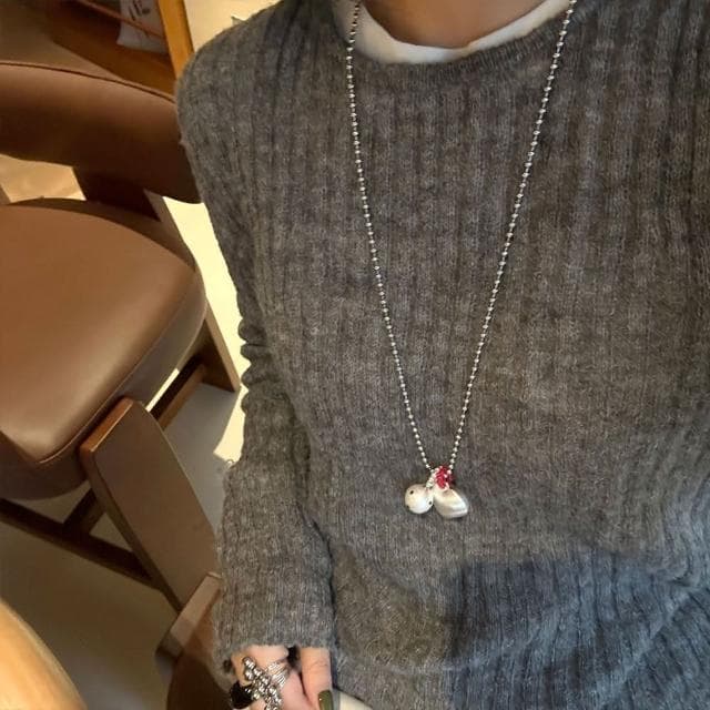 【LEEHER】個性項鍊/韓系項鍊/愛心項鍊/氣質項鍊/毛衣鍊/禮物/ins風/小眾設計/可愛項鍊/百搭飾品