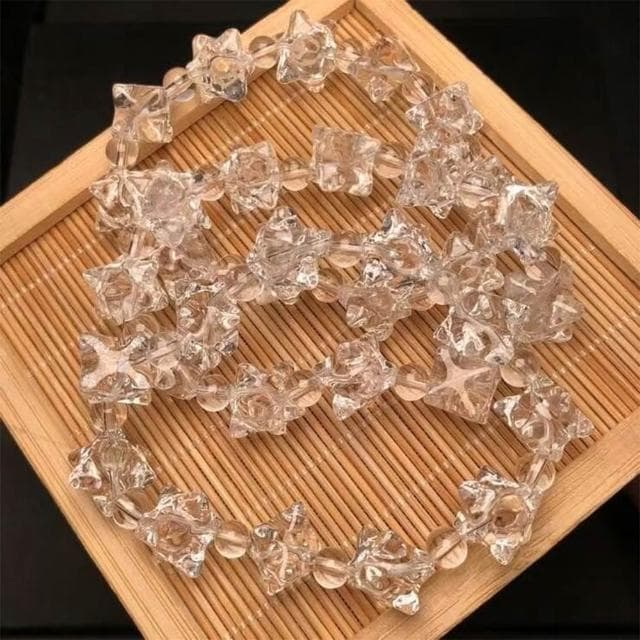【LEEHER】六芒星/手鏈/飾品/手串/串珠/手鍊女/天然白水晶/梅爾卡巴/手串禮物/手鍊/情侶/手鍊/水晶手鍊/水晶手串/