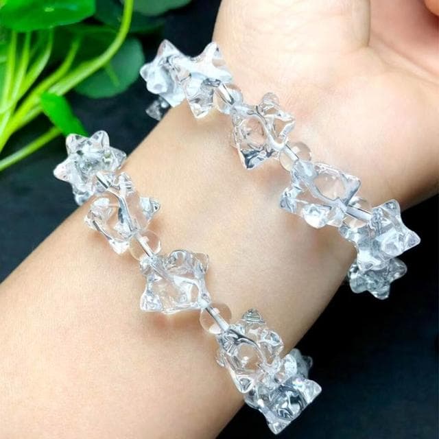 【LEEHER】六芒星/手鏈/飾品/手串/串珠/手鍊女/天然白水晶/梅爾卡巴/手串禮物/手鍊/情侶/手鍊/水晶手鍊/水晶手串/