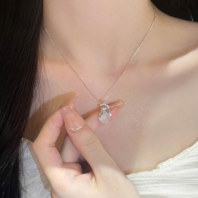 【LEEHER】女生/項鍊/鎖骨鏈/飾品/銀飾/S925純銀/項鍊女/純銀項鍊/女生項鍊/閨蜜項鍊/輕奢/流行/小眾設計感/生日禮物