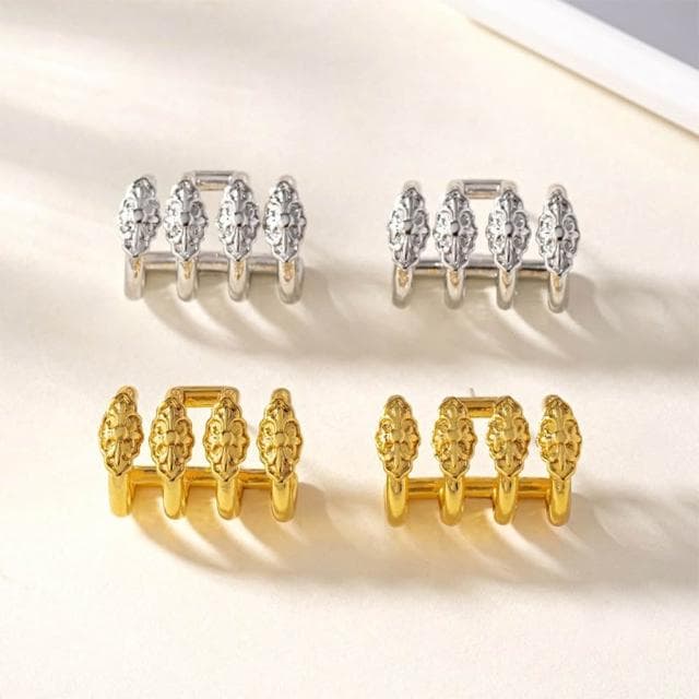 【LEEHER】雕刻耳環/質感耳環/高級耳環/百搭飾品/耳環/耳針/耳釘/耳飾/設計感/抗過敏/小眾設計/金色耳環