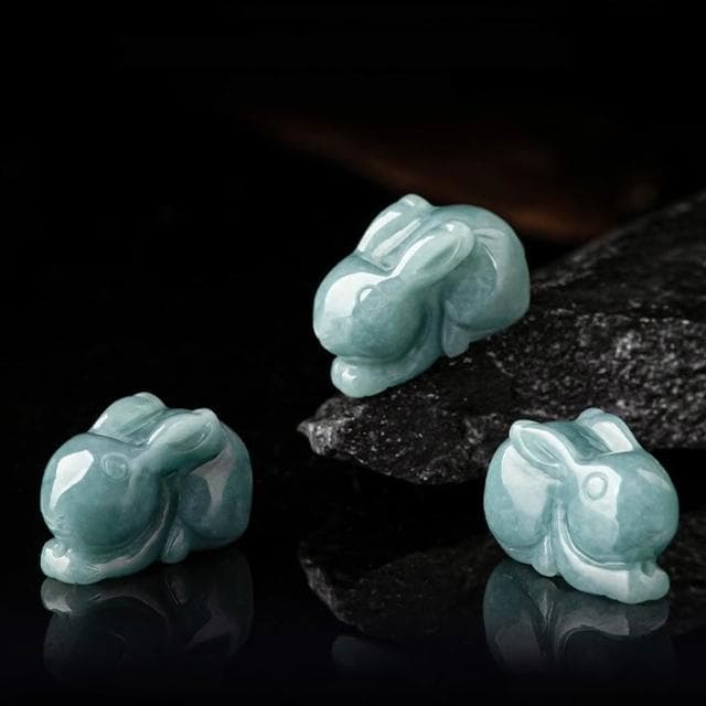 【LEEHER】開運項鍊/兔子項鍊/小飾品/項鍊情侶/女生項鍊/項鍊/玉兔項鍊/翡翠/玉石/玉佩/玉墜/吊墜/招財項鍊/女生禮物