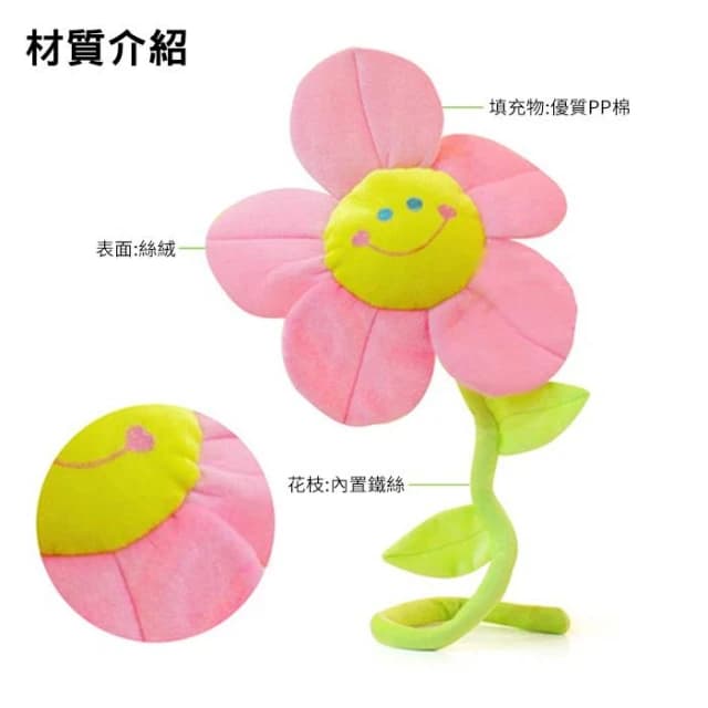 絨毛太陽花娃娃 母親節禮物 仿真卡通娃娃 造型娃娃 絨毛玩偶 裝飾 花朵 笑臉花 布偶花 玩偶 窗簾扣