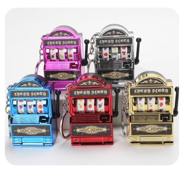 迷你拉霸機 拉霸機鑰匙圈 拉霸 吊飾 吃角子老虎 老虎水果機 交換禮物 聖誕 生日 贈品 獎品 舒壓 解壓