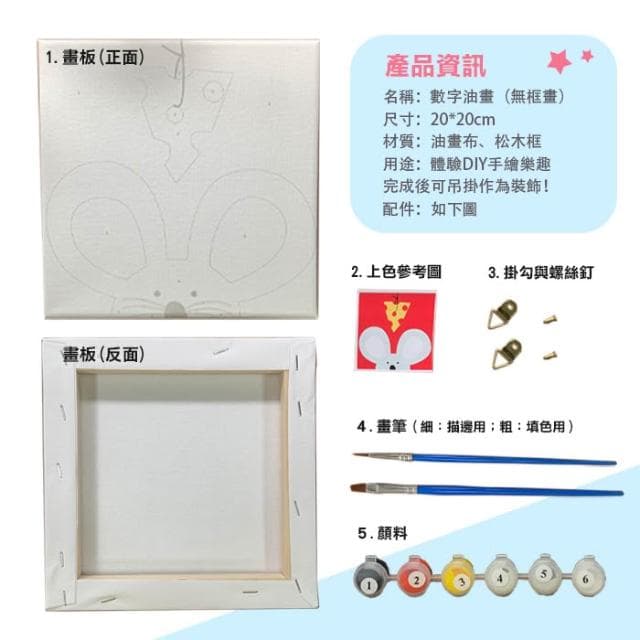 數字油畫 DIY 數字畫 兒童數字油畫 著色 手繪 繪圖 手作 兒童 繪畫 掛畫 交換禮物 紓壓