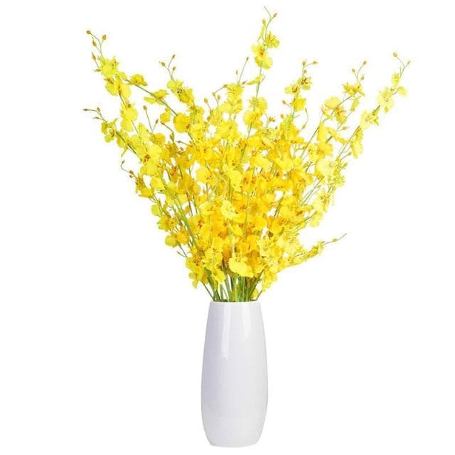 仿真花 文心蘭 跳舞蘭 蘭花 仿真植物 假花 人造花 攝影道具 居家裝飾 擺件 擺飾 花瓶 花盆 婚禮佈置