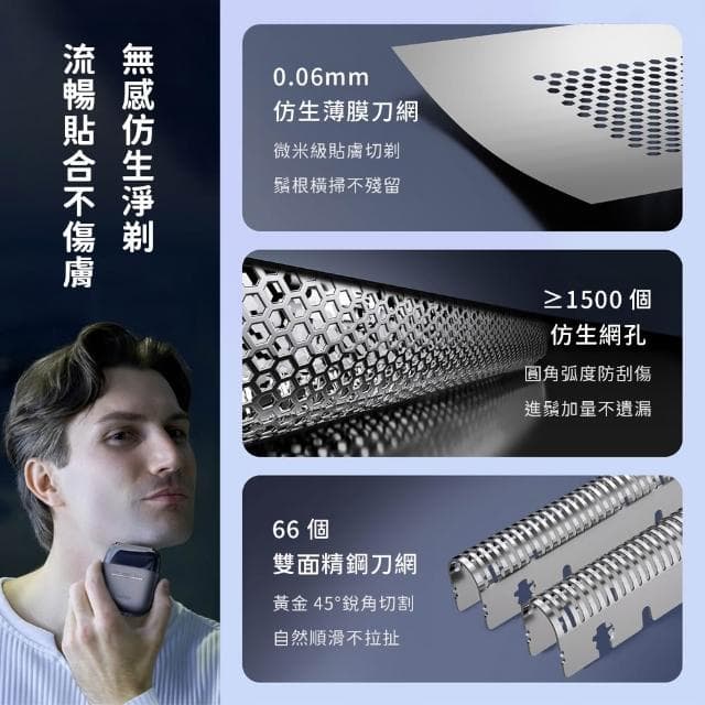 小米有品 小適 往復式便攜剃鬚刀 智能感應 電動剃鬚刀 旅行刮鬍刀 隨身剃鬚刀 電動 充電式 三刀頭 剃鬚刀 刮鬍刀