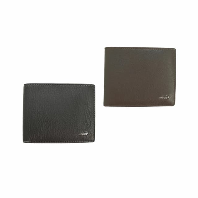 【Crocodile】鱷魚皮件 真皮短夾 11卡 中翻窗格 男夾 經典系列-0203-1102-黑咖兩色男夾錢包 經典系列