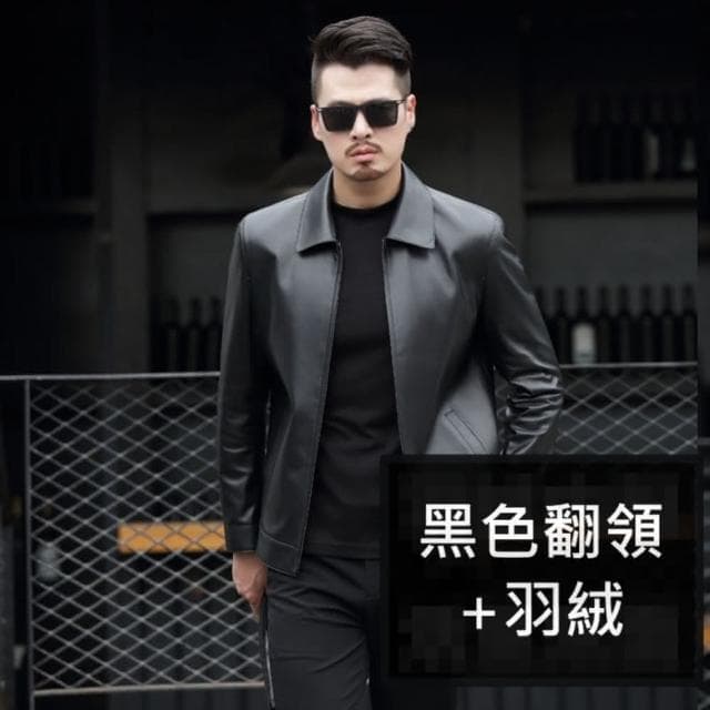 【巴黎精品】父親節禮物 現貨+預購 真皮皮衣機車夾克質感修身短版羊皮機車夾克男外套4色v1ao73