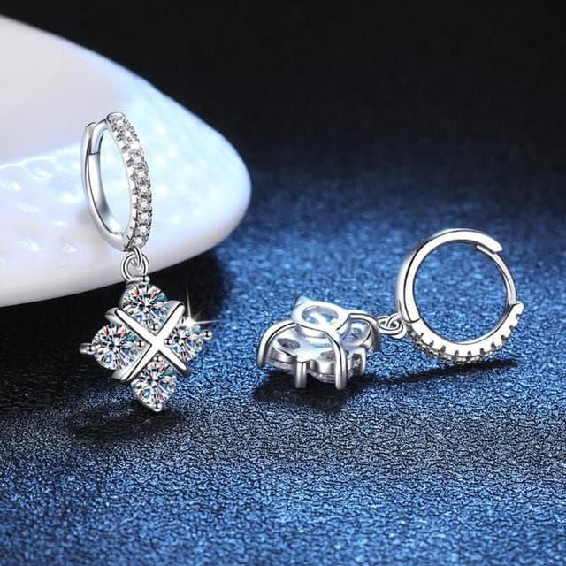 【巴黎精品】現貨+預購 莫桑鑽石耳環925純銀耳環耳針銀飾品-2.4克拉女飾品配件情人節禮物a1co69