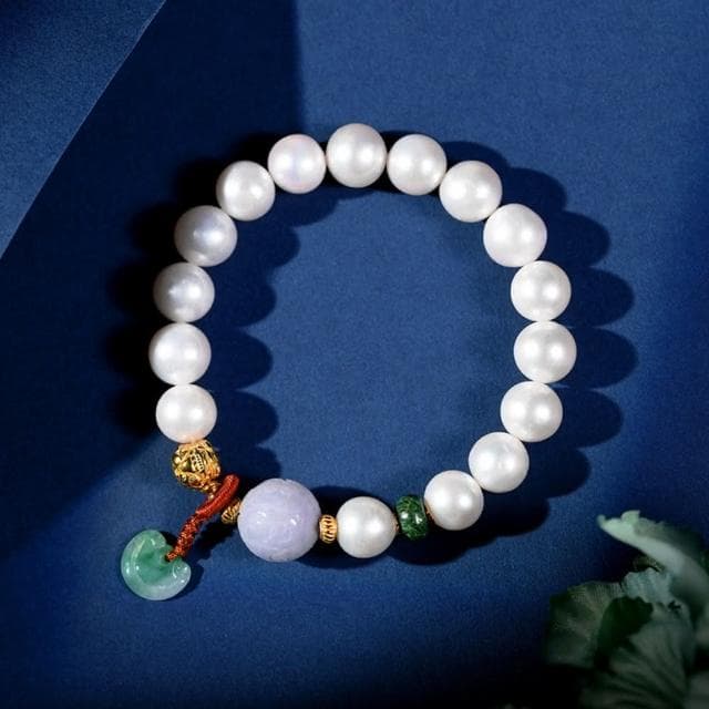 【巴黎精品】情人節禮物 現貨+預購 珍珠手鍊玉石手串手珠平安擋煞防小人轉運淨化招財開運-10mm紫羅蘭翡翠如意女飾品a1ha18