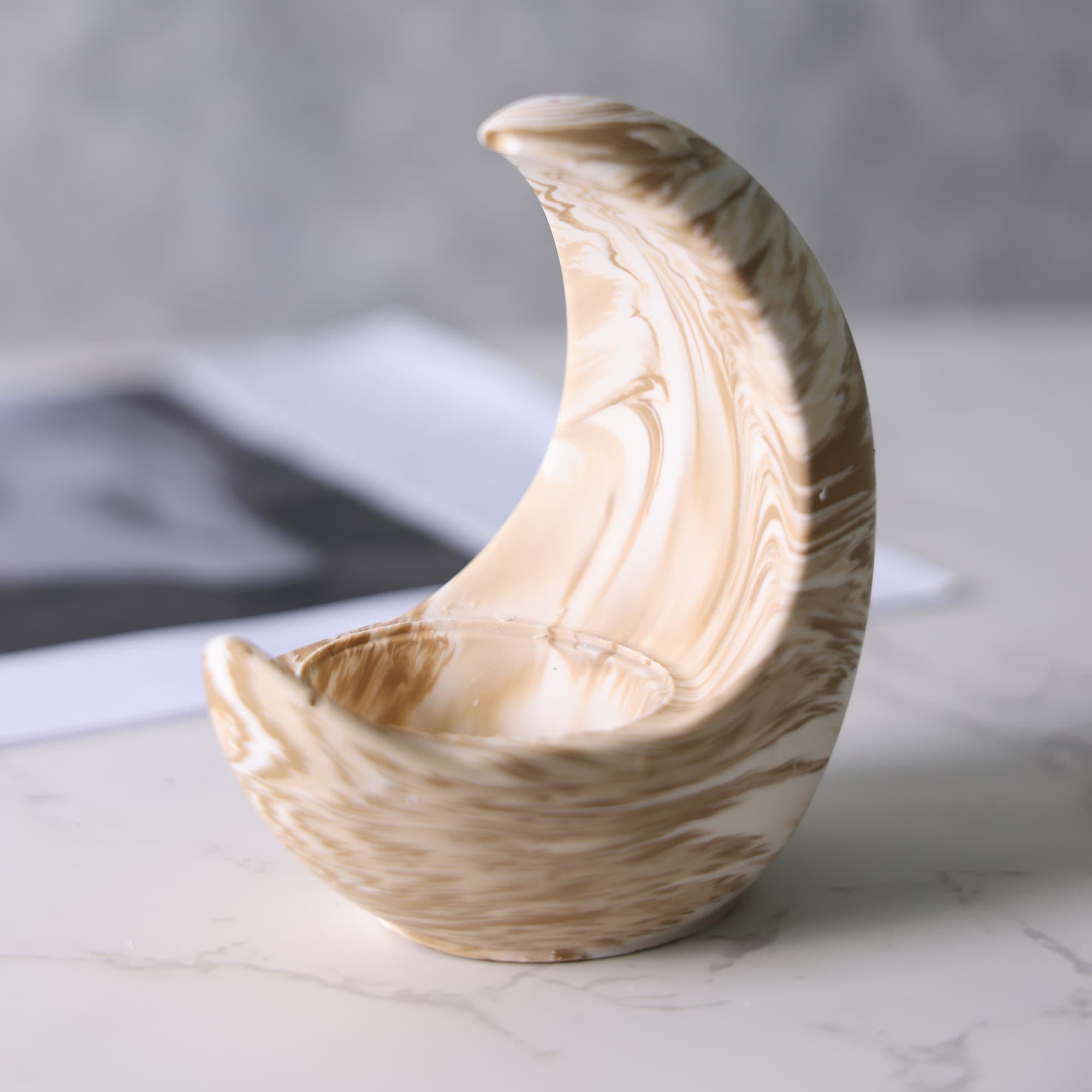 時硐STONE 月亮台(手工 收納 擺飾 飾品 收納 燭台   禮物 質感 療愈小物 裝飾品 交換禮物 居家擺飾)