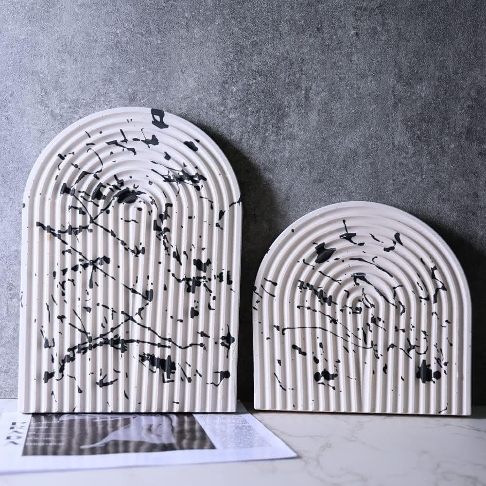 時硐STONE 拱形背景板擺飾盤-小(手工 居家飾品 拍攝背景板 裝飾品 拍攝道具 擺飾 飾品 禮物 質感)