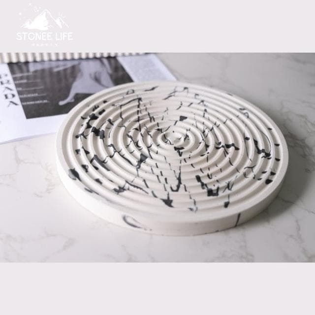 時硐STONE 圓形背景板擺飾盤(手工 居家飾品 拍攝背景板 裝飾品 拍攝道具 擺飾 飾品 禮物 質感 擺臺)