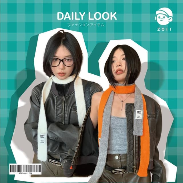 【ZOII 佐壹】Y2K圍脖圍巾 圍巾 圍脖 保暖圍巾 配件 Y2K 秋冬圍巾 脖圍 披巾 女生圍巾 #322004