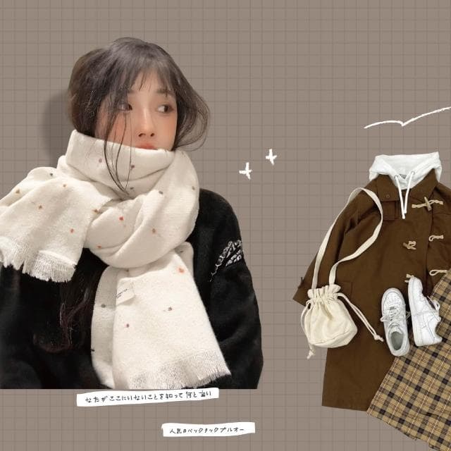【ZOII 佐壹】繁星點點保暖圍巾 圍巾 秋冬保暖圍巾 脖圍 披巾 女生圍巾 圍巾女 賞雪圍巾 秋冬圍巾#322012
