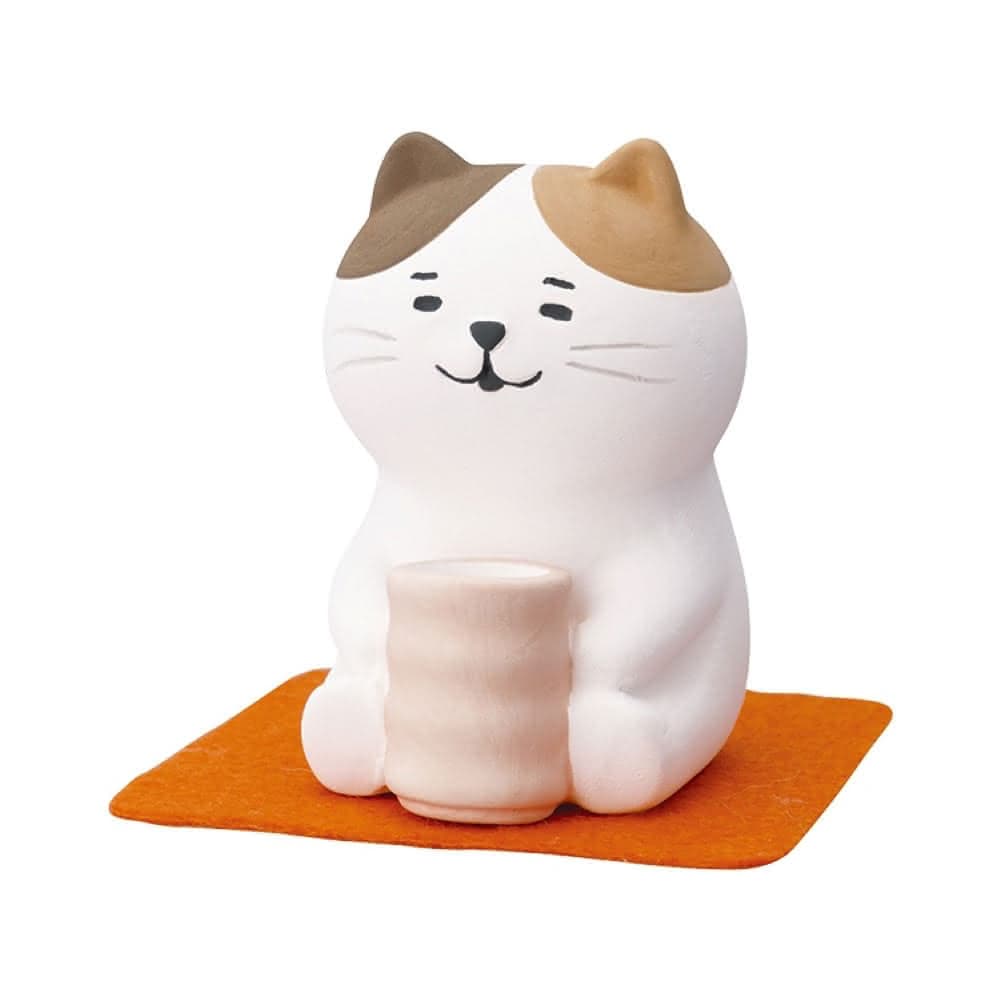 【DECOLE】concombre  日和喝茶 精油擴香擺飾-貓咪(收藏商品 交換禮物 生日送禮 辦公室療育商品)
