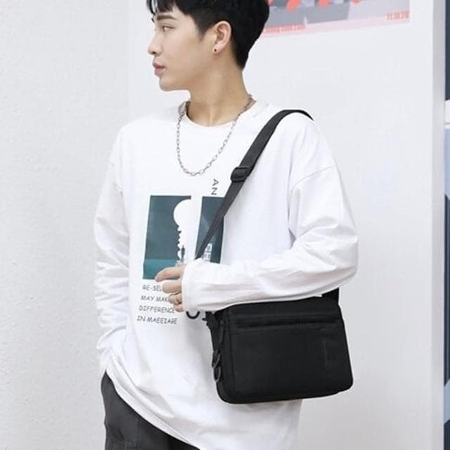 【米蘭精品】現貨+預購 側背包尼龍肩背包多層防潑水輕便柔軟男女包包生日情人節禮物74bb17