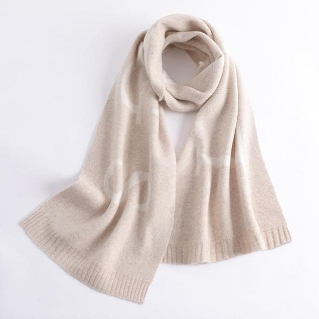 【米蘭精品】現貨+預購 100%羊毛圍巾保暖披肩-拼色字母印花男女配件生日情人節禮物4色74dl40