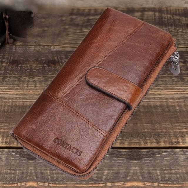 【米蘭精品】現貨+預購 真牛皮長夾真皮錢包短夾手拿包女包包-頭層牛皮錢包功能男女皮夾3色74ep17