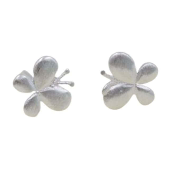 【米蘭精品】現貨+預購 耳環流行銀飾品耳針式耳飾簡約可愛蝴蝶時尚百搭情人節生日禮物首選2色73ag103