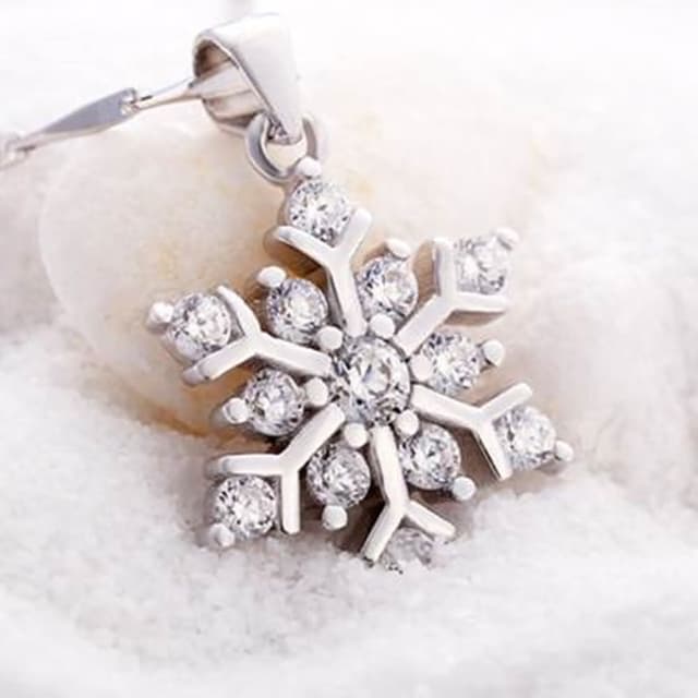 【米蘭精品】現貨+預購 銀白雪花項鍊流行銀飾品氣質奢華百搭母親節生日情人節聖誕節交換禮物73v29