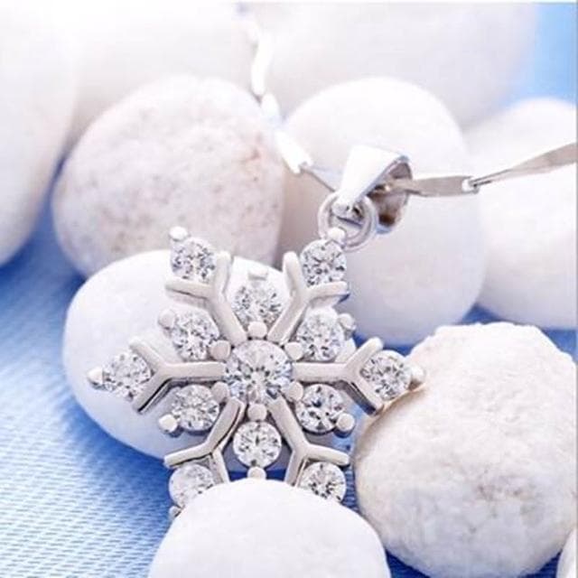 【米蘭精品】現貨+預購 銀白雪花項鍊流行銀飾品氣質奢華百搭母親節生日情人節聖誕節交換禮物73v29