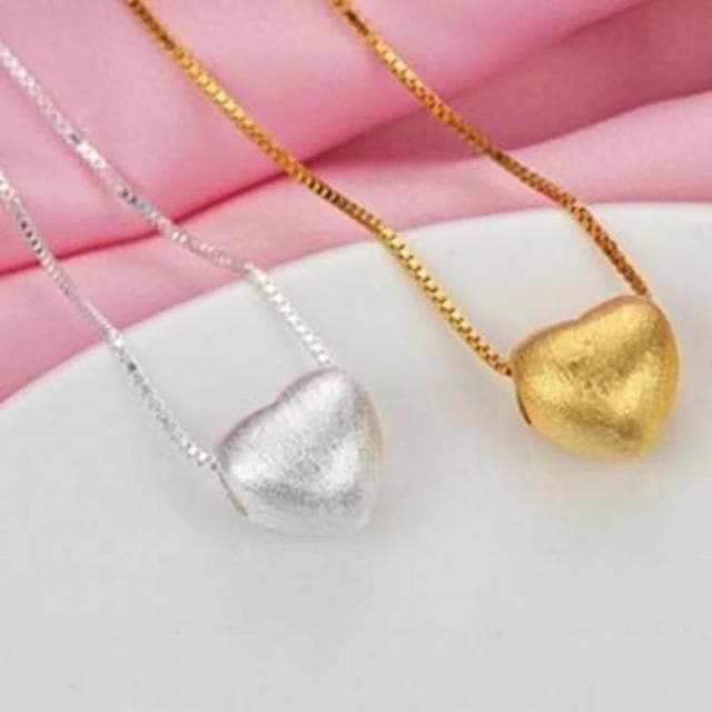 【米蘭精品】現貨+預購 愛心項鍊流行銀飾品百搭精美精緻母親節生日情人節聖誕節交換禮物73v142
