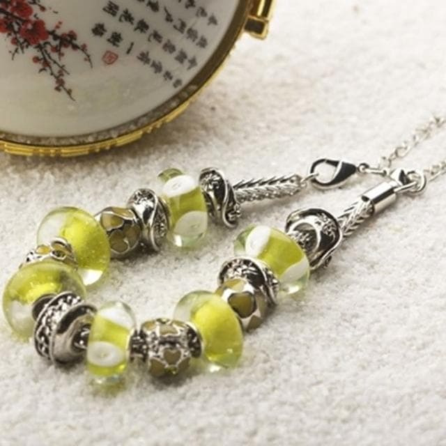 【米蘭精品】現貨+預購 串珠手鍊流行飾品亮麗黃色系列時尚母親節情人節生日聖誕節交換禮物73ay140