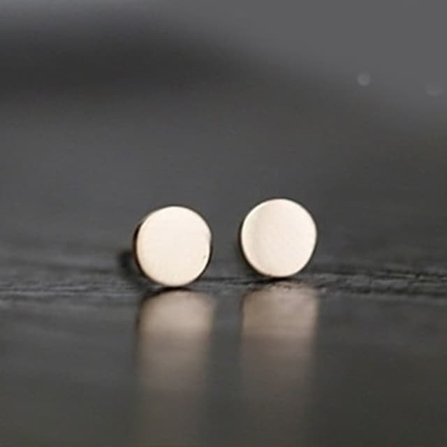 【米蘭精品】現貨+預購 玫瑰金耳環流行飾品時尚簡約百搭小豆豆母親節生日情人節聖誕節交換禮物71at3