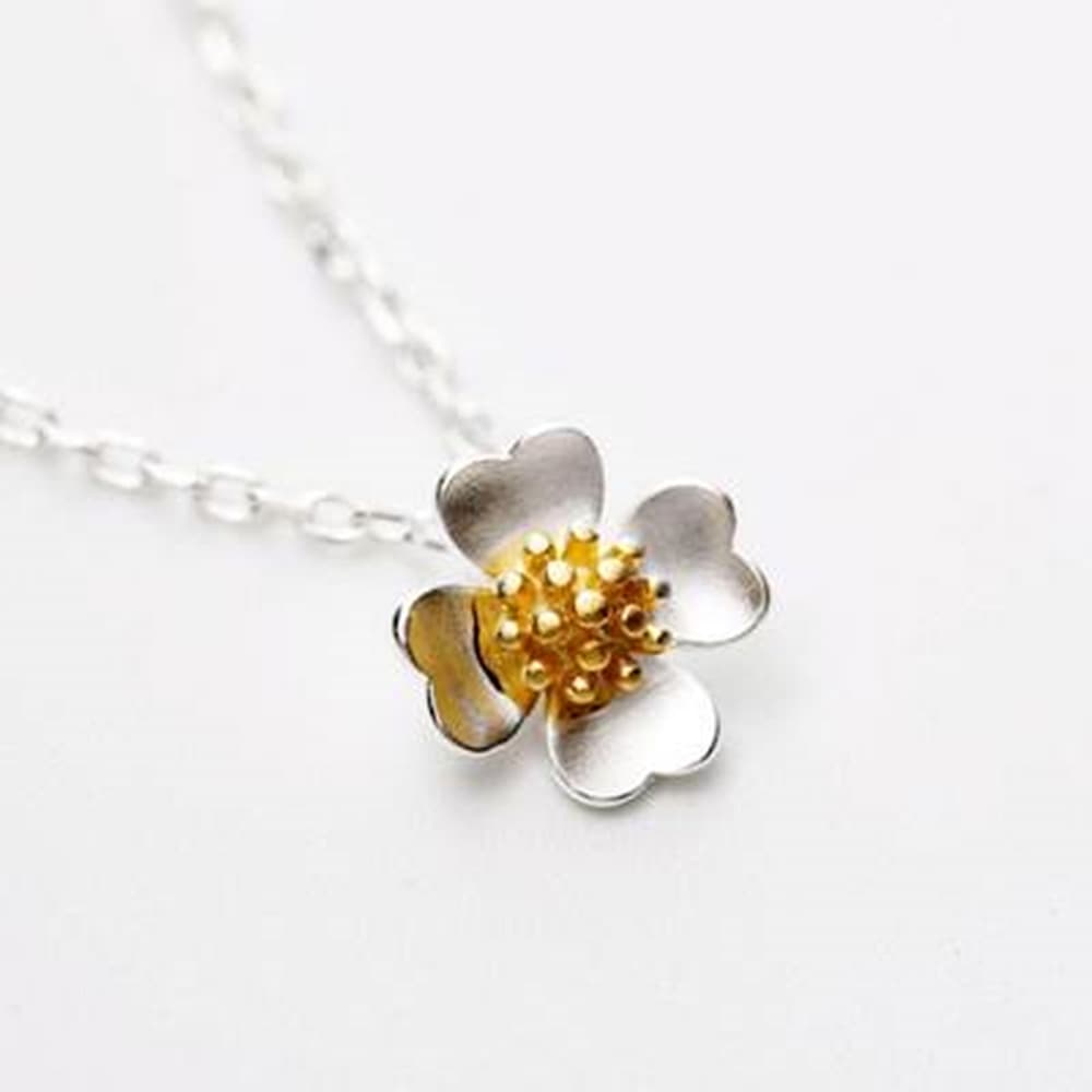 【米蘭精品】現貨+預購 項鍊流行銀飾品優美高貴四瓣花流行母親節生日情人節聖誕節交換禮物73as63