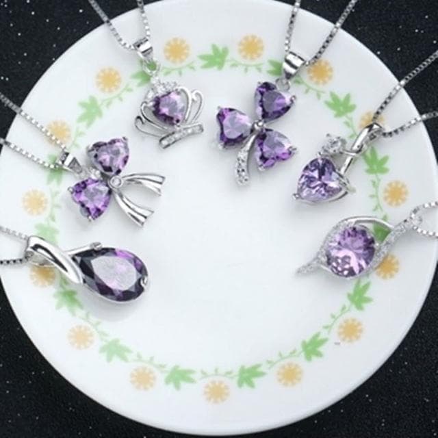 【米蘭精品】現貨+預購 項鍊水晶流行銀飾品優雅高貴時尚母親節情人節生日聖誕節交換禮物73am47