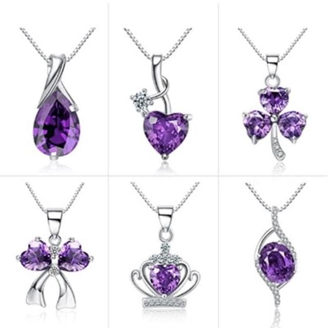 【米蘭精品】現貨+預購 項鍊水晶流行銀飾品優雅高貴時尚母親節情人節生日聖誕節交換禮物73am47