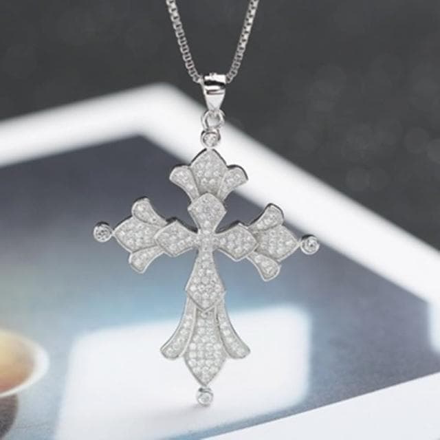 【米蘭精品】現貨+預購 項鍊鑲鑽流行銀飾品優雅端莊信仰母親節情人節生日聖誕節交換禮物73am105