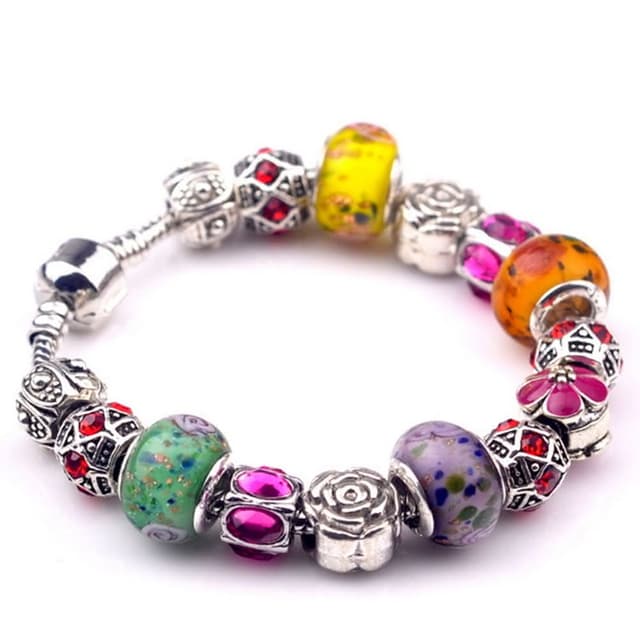 【米蘭精品】現貨+預購 串珠手鍊琉璃珠精美彩色串珠歐美風生日情人節禮物女飾品71o95