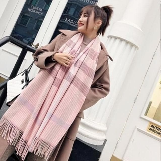 【米蘭精品】現貨+預購 圍巾仿羊絨披肩時尚百搭秋冬兩用女配件情人節生日聖誕節交換禮物73ub50