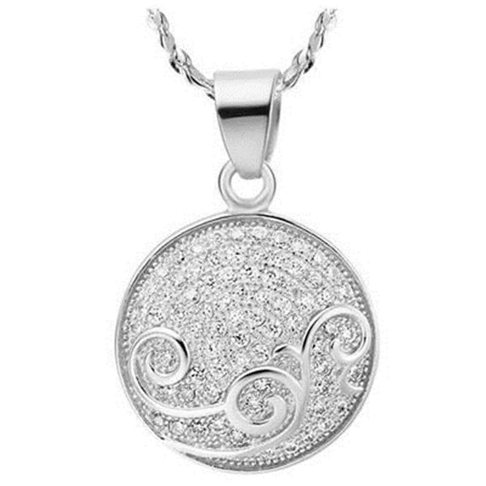 【米蘭精品】現貨+預購 鍍白金項鍊鑲鑽吊墜繽紛素雅亮麗情人節生日聖誕節交換禮物女飾品2色73cy7