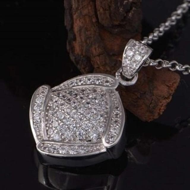 【米蘭精品】現貨+預購 鍍白金項鍊鑲鑽吊墜尊貴奢華流行情人節生日聖誕節交換禮物女飾品73cy19