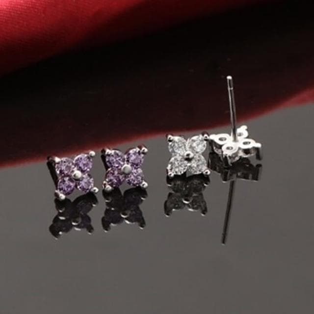 【米蘭精品】現貨+預購 925純銀耳環鑲鑽耳飾時尚簡約閃耀動人情人節生日聖誕節交換禮物女飾品73dm20