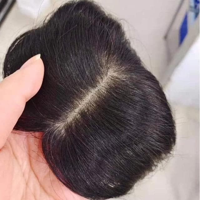 【米蘭精品】現貨+預購 假髮片真髮絲增加髮量20cm隱形補髮塊女假髮母親節禮物2色73us55