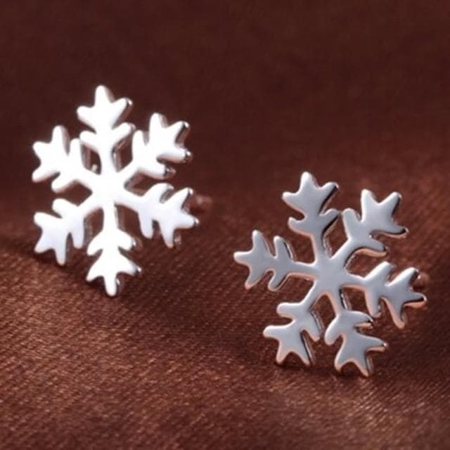 【米蘭精品】現貨+預購 925純銀耳環耳飾時尚雪花造型情人節生日聖誕節交換禮物女飾品73dy101