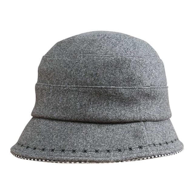 【米蘭精品】現貨+預購 漁夫帽毛呢盆帽鑲邊可摺疊百搭純色女帽子情人節生日聖誕節交換禮物3色74bn50