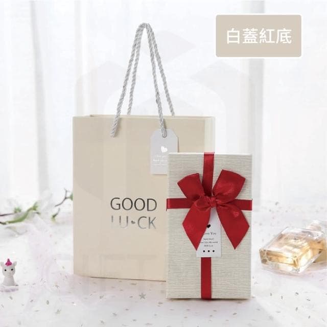 ins風緞帶禮物盒-附提袋彌月禮首選 生日禮盒 紙盒 禮品盒 情人節 包裝 送禮首選 小禮盒