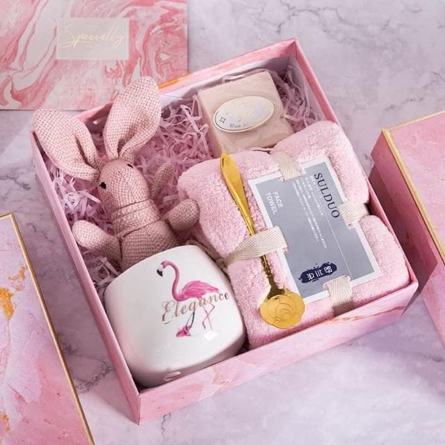 GIFTME5台灣現貨獨家伴手禮盒-DF款禮物盒 禮品盒 結婚伴手禮 禮盒小物 小禮物 毛巾 馬克杯 手工香皂