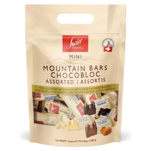 瑞士 Swiss 綜合三角巧克力 600公克 蜂蜜 杏仁 牛軋糖 綜合巧克力 牛奶 黑巧克力 三角