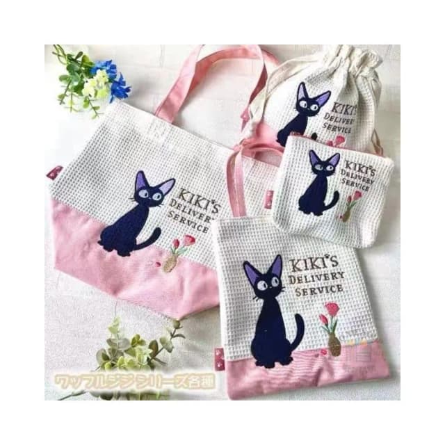 【Marushin 丸真】日本 🇯🇵 龍貓 魔女宅急便 華夫格刺繡 春天系列 宮崎駿  托特包 手提包 束口袋 拉鍊包 零錢包