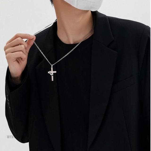 BT3 store 現貨 經文十字架 戒指項鍊 鈦鋼十字架 十字架項鍊 鈦鋼項鍊 項鍊男 項鍊女 項鍊 MW54