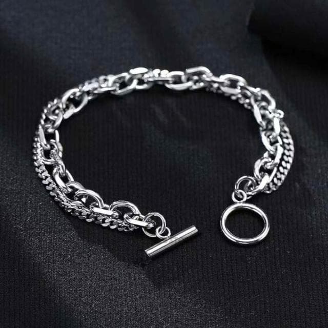 BT3 store 現貨 鈦鋼 OT型手鍊 鈦鋼手鍊 手鍊男 手鍊女 鈦鋼手鏈 雙層手鍊 穿搭單品 MW54